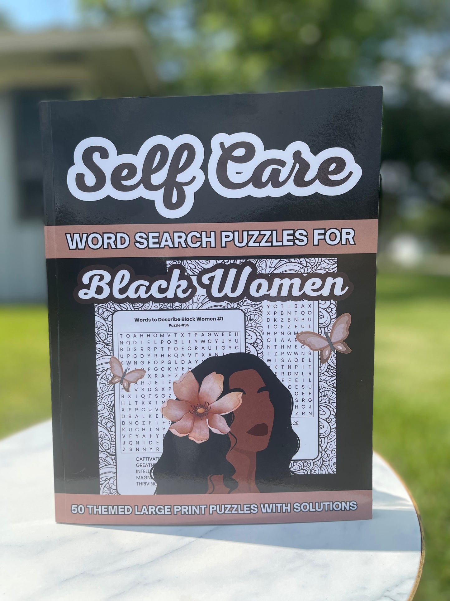 Self Care Word Search for Black Women: 50 Theme Large Print Puzzles with Solutions